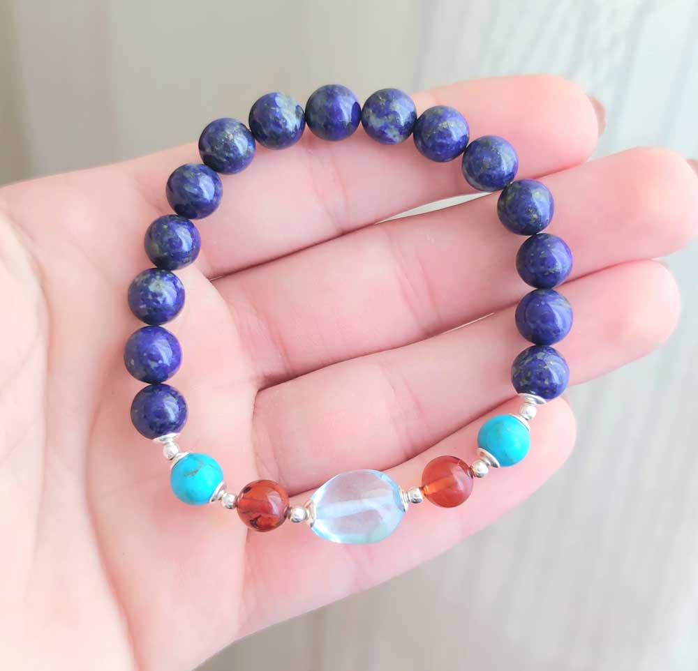 lapis lazuli stone bracelet